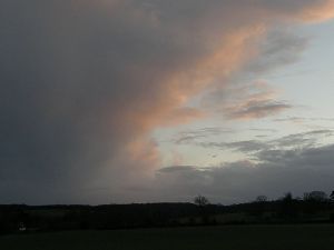 Stormy winter sunset